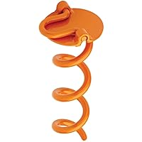 Liberty Outdoor ANCHFR8-ORG-A Folding Ring Spiral Ground Anchor, Orange, 8-Inch