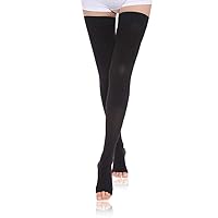 Thigh High Compression Stockings Unisex 30-40mmHg Surgical Open Toe Socks Varicose