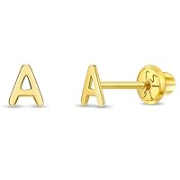 14k Yellow Gold Tiny Initial Letter 