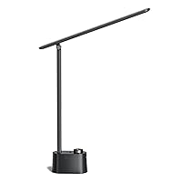 Honeywell Desk Lamp Home Office - LED Lighting with Charging Station A+C USB Port for Small Spaces Bedroom Reading Crafts HWT-H01 Black