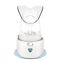 Vicks Personal Steam Inhaler, V1200, Face Steamer or Inhaler with Soft Face Mask for Targeted Steam Relief, Aids with Sinus Problems, Congestion, Cough, Use with Soothing Menthol Vicks VapoPads