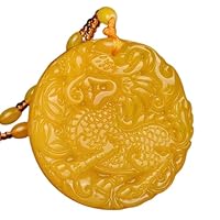 Natural Yellow Dragon Jade Pendant / Jade Unicorn Pendant / Lucky Jade Pendant / Birthday, Christmas, Valentine's Day Gift
