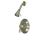 Kingston Brass KB3639ALSO Restoration Shower Faucet, Brushed Nickel/Polished Brass