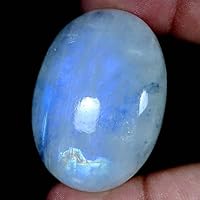 116.05Cts. 100% Natural Rainbow Moonstone Oval Cabochon Loose Gemstone 30mm.X41mm.X11mm.