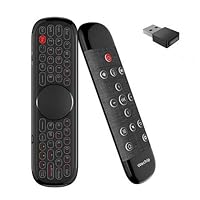 Practical Wireless Keyboard Fine Workmanship Voice Remote Controller Plug Play Backlight 2.4G Air Mouse Wireless Keyboard - (Color: Black)