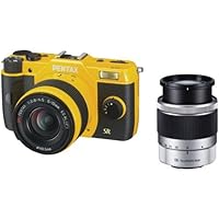 Pentax Q7 12.4MP Compact System Camera with 02 Standard Zoom 5-15mm f2.8-4.5 and 06 Telephoto Zoom 15-45mm f2.8 Lenses (Yellow)