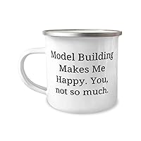 Model Building Makes Me Happy. You, not so much. 12oz Camper Mug, Model Building Present From Friends, Fun For Men Women, Construction toys, Tinker toys, sets, Remote control car, Remote control
