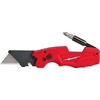 edcfans Folding Utility Knife Box Cutter with 5 Razor Blades, Screwdriver,  Saw, Fruit Knife, Lock Design, Pocket Clip and Holder for Belt, EDC Heavy