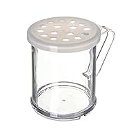 10 Oz Polycarbonate Dredge Shaker with 3 Snap-on Lid, Spice Dispenser for Cooking/Baking by Tezzorio