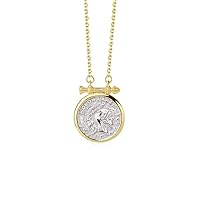 Necklaces for Women,Sterling silver necklace,coin pendant,18k gold plating,gift box,for Teen Girls,Simple Jewelry