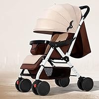 Bei Ke Bei Le Baby Stroller can sit and Lie Down Ultra-Light Folding Baby Umbrella Stroller Children Two-Way Push Stroller (Linen Grey)
