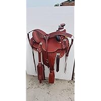 Wade Tree A Fork Premium Western Leather Roping Ranch Work Bucking Rolls are Attached Horse Saddle Seat Size 8