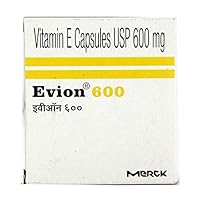 50 Evion 600mg Capsules Vitamin E for Glowing Face,Strong Hair,Acne,Nails, Glowing Skin 400mg,Control Hair Lossess