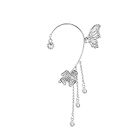 Womens Jewelry Butterfly Tassel Style Zircon Earrings For Teen Girls Minimalist Piercing Studs Trendy