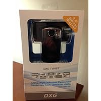 DXG-599V The DXG Twist 1080p Camcorder 16 MP w/Built-In 128MB Memory 4x Zoom - Blue