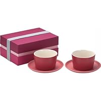 Nippon Pottery H15841300 Cup Saucer, Pink, 6.8 fl oz (200 ml), Pack of 4
