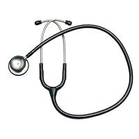 LAB-7100 Labtron Stainless Steel Stethoscope, Classic Medical Monitor Kit, Adult, Black