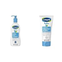 Cetaphil Baby Eczema Soothing Lotion, Colloidal Oatmeal, Paraben Free, Hypoallergenic, Dry Skin, 10 Fluid Ounce & Baby Soothe & Protect Cream with Allantoin Skin Protectant, 6 oz, Prevents Dry
