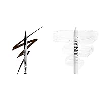 NYX PROFESSIONAL MAKEUP Epic Ink Liner Brown & Jumbo Eye Pencil Milk Vegan Eyeliner Eyeshadow Stick Pencil Bundle