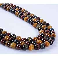 6MM203 6mm AA Golden red Blue Tiger Eye Round Ball Loose Gemstone Beads 16