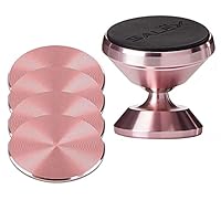 SALEX Magnetic Phone Car Mount Rose Gold with 4 Cute Pink Metal Plates.