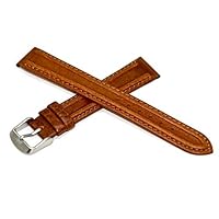 18MM XL Brown Padded Distressed TUNNELED Leather Watch Band Swiss Army WENGER