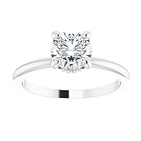 2 Carat Round Moissanite Engagement Ring Wedding Eternity Band Vintage Solitaire Halo Setting Silver Jewelry Anniversary Promise Vintage Ring Gift for Her
