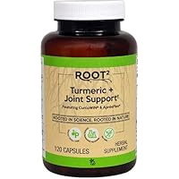 Vitacost ROOT2 Turmeric + Joint Support Featuring CurcuWIN & ApresFlex - 120 Capsules