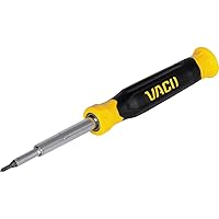 VAC1143 14-in-1 Precision Screwdriver/Nut Driver Set, 4 Double-Ended Slotted, Phillips, and Tamperproof TORX Bits, Plus 6 Nut Drivers
