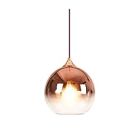 Simple Nordic Modern Glass Ball Pendant lights Fixtures Creative Gold/Rose Gold/Silver Single Head Decoration Ceiling Lamp Glass Globe Chandelier for Kitchen,Dining Room,Bar Lighting Device