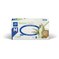 Medlin Restore Touch Powder-Free Nitrile Exam Glove with Oatmeal, Medium, Case of 3000