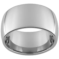 12mm Tungsten Carbide Dome Ring (full and half sizes 5-15)
