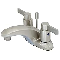 Kingston Brass KB8628NDL Nuvofusion Lavatory Faucet with Brass Pop-Up, Brushed Nickel