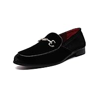 Men's Luxury Velvet Penny Loafer Shoes Noble Slip-on Suede Loafers Smoking Slippers Plus Size 7-13