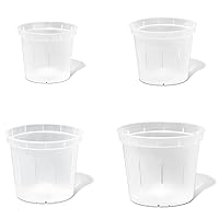 rePotme Orchid Pot Growers Assortment (8 Slotted Clear Orchid Pots - 2 Each of 3, 4, 5, 6 Inch) - Premium Orchid Planters, Orchid Pots with Holes for Repotting