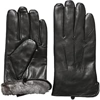 Mens Rabbit Fur Lined Gloves in Luxurious Rabbit Fur Lining Sheepskin Gloves Camping Leather Gloves