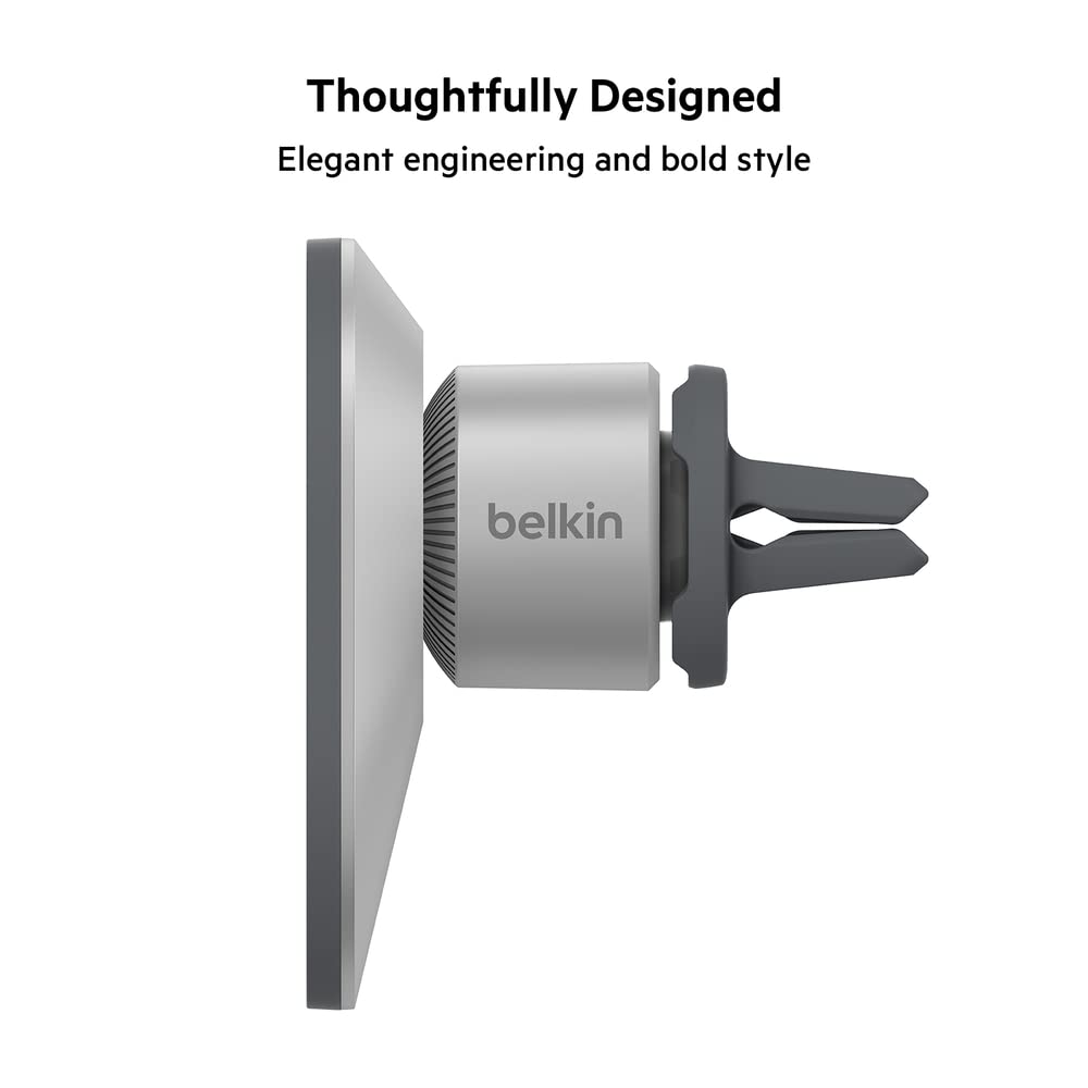 Belkin Magnetic Car Vent Mount - MagSafe Compatible Car Mount - iPhone Car Accessories - Air Vent Mount For iPhone 14, iPhone 13 & iPhone 12 - Car Magnetic Phone Mount