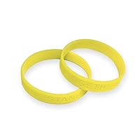 Yellow Ribbon Awareness Silicone Bracelet 2 Pack