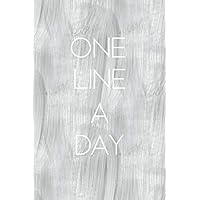 One Line A Day: Diary for Daily Journal Writing. A Five-Year Memory Book for Daily Reflections and Mindful Journal Writing. Pale Silver Paint Effect.