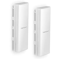 TRENDnet 14 dBi WiFi 6 AX1200 Outdoor Directional PoE Access Point Bridge Kit, TEW-940APBO2K, Includes Two Preconfigured TEW-940APBO Access Points, 5GHz WiFi 6 Point-to-Point Bridge, White