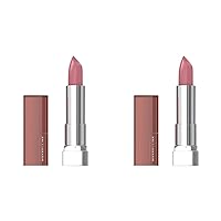 Color Sensational Lipstick, Lip Makeup, Cream Finish, Hydrating Lipstick, Nude, Pink, Red, Plum Lip Color, Warm Me Up, 0.15 oz; (Packaging May Vary) (Pack of 2)