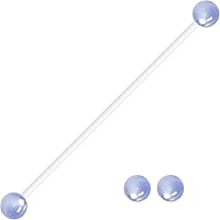 Body Candy Pregnancy Belly Button Ring with Light Blue Acrylic Ends 2