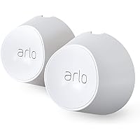 Arlo Magnetic Wall Mounts - Arlo Certified Accessory, Indoor or Outdoor Use, Works with Arlo Pro 5S 2K, Pro 4, Pro 3, Ultra 2, and Ultra Cameras, White - VMA5000, 2 Count (Pack of 1)