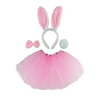 BESTOYARD 1 Set Suit Bunny Rabbit Costume Girl Outfit Bunny Ear Headband Animal Dress up for Performance Props Mesh Skirt for Girl Rabbit Outfit Cosplay Costume for