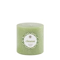 Scented Pillar Candle Seeking Balance® Spa Candles Aromatherapy Candle, 3 x 3-Inch, Cleanse: Lime + Galbanum