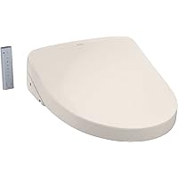 TOTO SW3056#12 S550E Electronic Bidet Toilet Seat with Cleansing Warm, Nightlight, Auto Open and Close Lid, Instantaneous Water Heating, and EWATER+, Elongated Contemporary, Sedona Beige