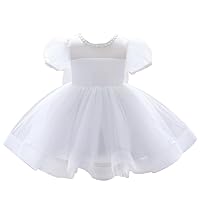 Dressy Daisy Baby & Toddler Girls' Special Occasion Dresses Wedding Flower Girl White Dress Fancy Party Ball Gown