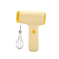 Cordless Electric Whisk Home Small Baking Cream Tool Handheld Mixer Kitchen Egg Beater (Color : Yellow)