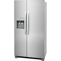 Frigidaire products FRSC2333AS 36 in Freestanding Counter Depth Side by Side Refrigerator with 22.2 cu. ft. Capacity, Glass Shelves, Ice Maker, in Stainless Steel
