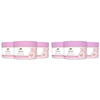 Dove Body Scrub Himalayan Salt & Rose Oil 3 Count for Visibly Silky-Smooth, Nourished Skin, with ¼ Moisturizing Cream, 10.5 oz (Pack of 2)